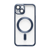 Чохол with MagSafe для iPhone 15 dark blue matte
