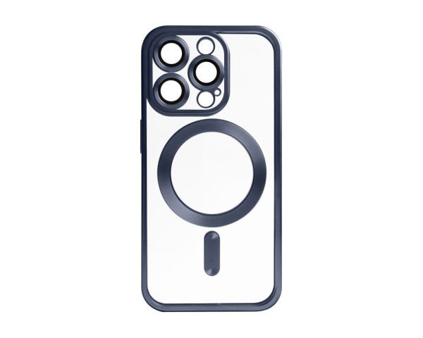 Чохол with MagSafe для iPhone 15 Pro dark blue matte