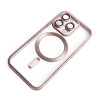 Чохол with MagSafe для iPhone 15 Pro pink matte