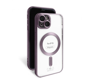 Чехол с функцией MagSafe для Apple iPhone 15 violet (02) матовый