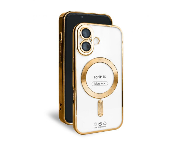 Чехол с функцией MagSafe для Apple iPhone 16 gold (03)
