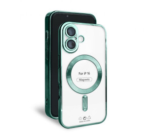 Чехол с функцией MagSafe для Apple iPhone 16 green (05)
