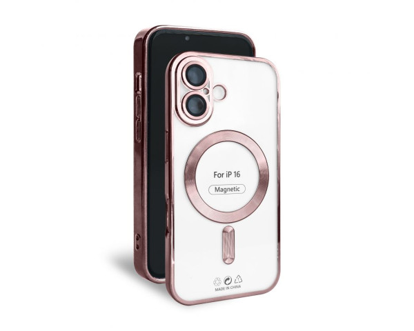 Чехол с функцией MagSafe для Apple iPhone 16 rose gold (06)