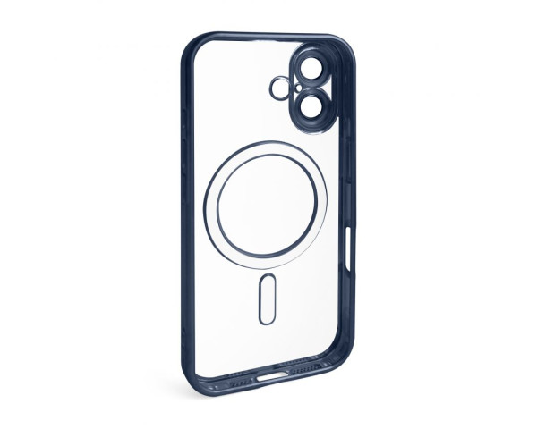 Чехол с функцией MagSafe для Apple iPhone 16 dark blue (07) матовый