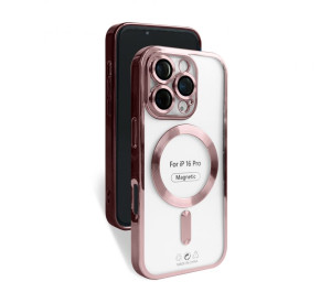 Чехол с функцией MagSafe для Apple iPhone 16 Pro rose gold (06)