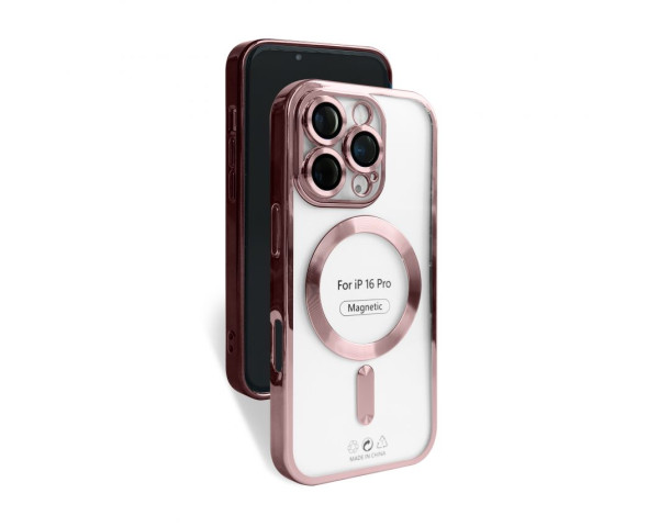 Чехол с функцией MagSafe для Apple iPhone 16 Pro rose gold (06)