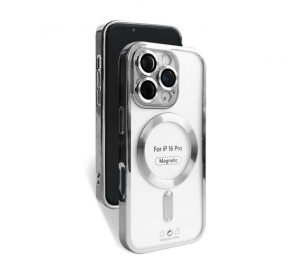 Чехол с функцией MagSafe для Apple iPhone 16 Pro silver (10)