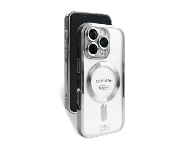 Чехол с функцией MagSafe для Apple iPhone 16 Pro silver (10)