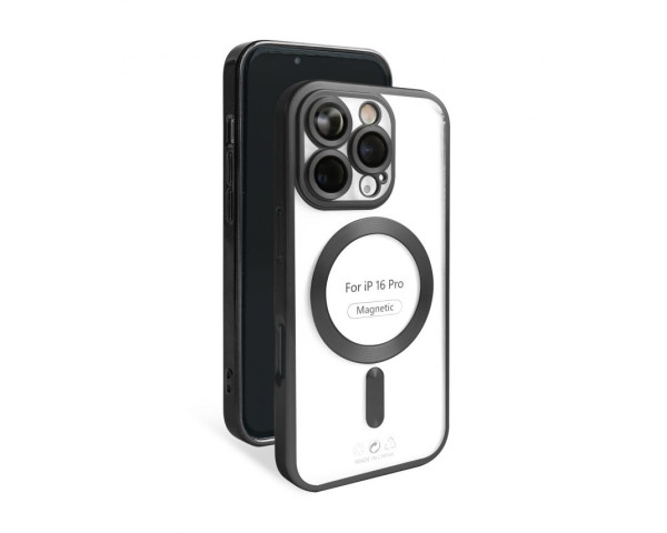 Чехол с функцией MagSafe для Apple iPhone 16 Pro black (09) матовый