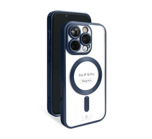 Чехол с функцией MagSafe для Apple iPhone 16 Pro dark blue (07) матовый