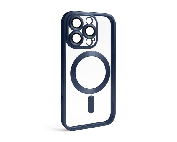 Чехол с функцией MagSafe для Apple iPhone 16 Pro dark blue (07) матовый