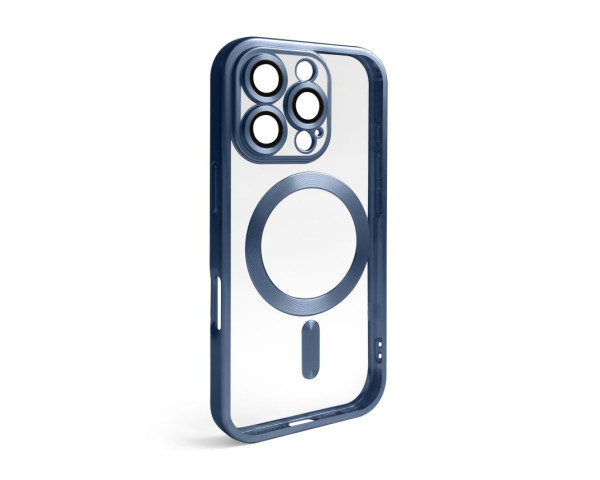 Чохол with MagSafe для iPhone 16 Pro Max dark blue matte