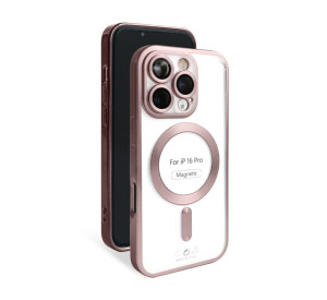 Чехол с функцией MagSafe для Apple iPhone 16 Pro pink (06) матовый