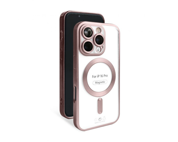 Чехол с функцией MagSafe для Apple iPhone 16 Pro pink (06) матовый