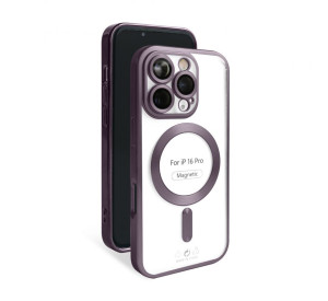 Чехол с функцией MagSafe для Apple iPhone 16 Pro violet (02) матовый