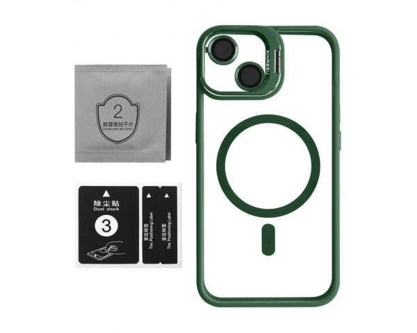 Чохол із підставкою та захистом для камер MagSafe для iPhone 14 green