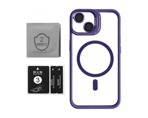 Чохол із підставкою та захистом для камер MagSafe для iPhone 14 violet