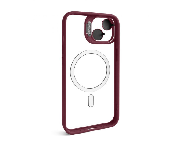 Чохол із підставкою та захистом для камер MagSafe для iPhone 14 bordo