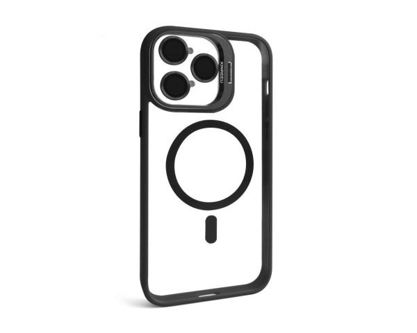 Чехол с функцией MagSafe для Apple iPhone 14 Pro с подставкой и защитой для камер black