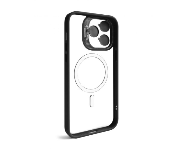 Чехол с функцией MagSafe для Apple iPhone 14 Pro с подставкой и защитой для камер black