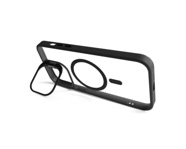 Чехол с функцией MagSafe для Apple iPhone 14 Pro с подставкой и защитой для камер black