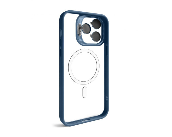 Чехол с функцией MagSafe для Apple iPhone 14 Pro с подставкой и защитой для камер dark blue
