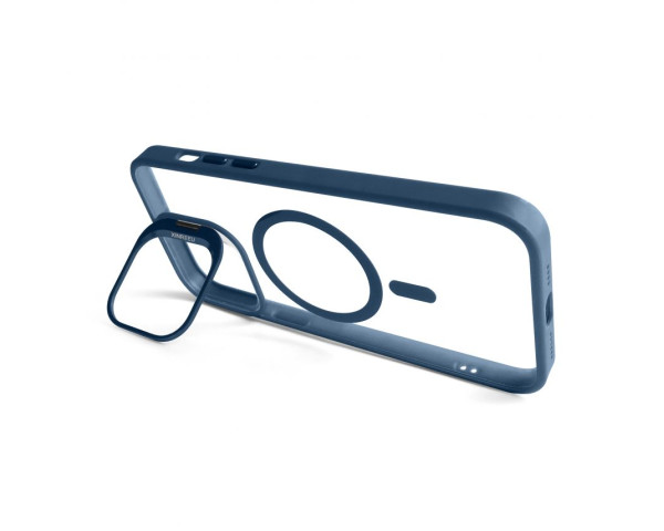 Чехол с функцией MagSafe для Apple iPhone 14 Pro с подставкой и защитой для камер dark blue