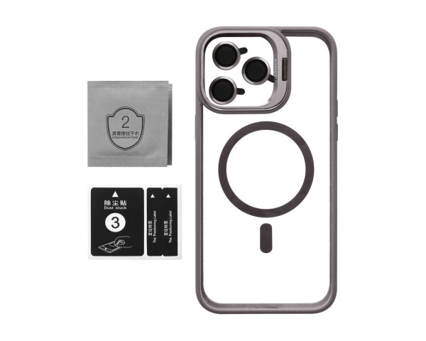 Чохол із підставкою та захистом для камер MagSafe для iPhone 14 Pro light grey