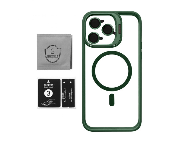 Чохол із підставкою та захистом для камер MagSafe для iPhone 14 Pro Max (1) green