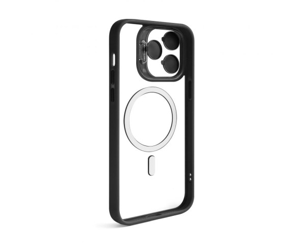 Чехол с функцией MagSafe для Apple iPhone 14 Pro Max с подставкой и защитой для камер black