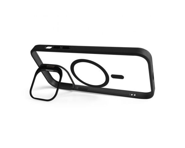 Чехол с функцией MagSafe для Apple iPhone 14 Pro Max с подставкой и защитой для камер black