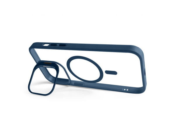 Чехол с функцией MagSafe для Apple iPhone 14 Pro Max с подставкой и защитой для камер dark blue