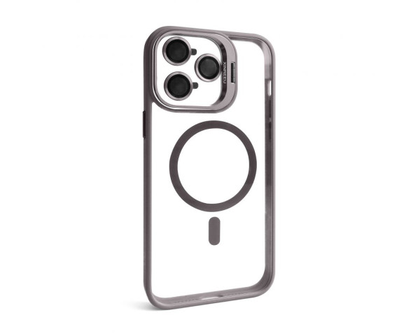 Чехол с функцией MagSafe для Apple iPhone 14 Pro Max с подставкой и защитой для камер light grey