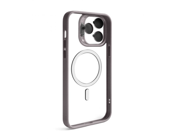 Чехол с функцией MagSafe для Apple iPhone 14 Pro Max с подставкой и защитой для камер light grey