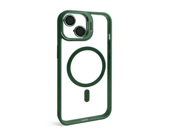 Чохол із підставкою та захистом для камер MagSafe для iPhone 15 green