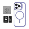 Чехол с функцией MagSafe для Apple iPhone 15 Pro с подставкой и защитой для камер lilac