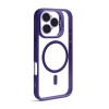 Чехол с функцией MagSafe для Apple iPhone 15 Pro Max с подставкой и защитой для камер violet