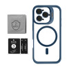 Чехол с функцией MagSafe для Apple iPhone 15 Pro Max с подставкой и защитой для камер dark blue