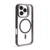 Чехол с функцией MagSafe для Apple iPhone 15 Pro Max с подставкой и защитой для камер light grey