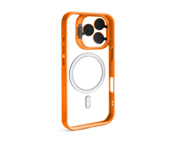 Чехол с функцией MagSafe для Apple iPhone 15 Pro Max с подставкой и защитой для камер orange