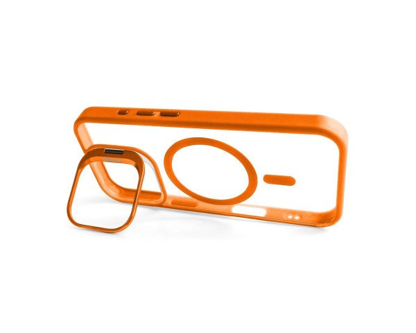Чехол с функцией MagSafe для Apple iPhone 15 Pro Max с подставкой и защитой для камер orange