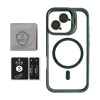 Чехол с функцией MagSafe для Apple iPhone 16 с подставкой и защитой для камер green