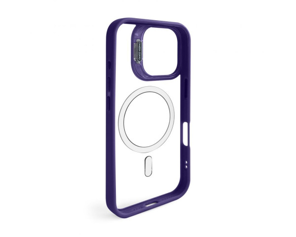 Чехол с функцией MagSafe для Apple iPhone 16 с подставкой и защитой для камер violet