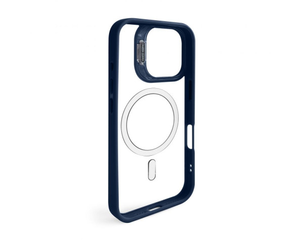 Чехол с функцией MagSafe для Apple iPhone 16 с подставкой и защитой для камер dark blue