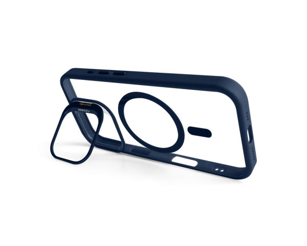 Чехол с функцией MagSafe для Apple iPhone 16 с подставкой и защитой для камер dark blue