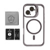 Чехол с функцией MagSafe для Apple iPhone 16 с подставкой и защитой для камер light grey
