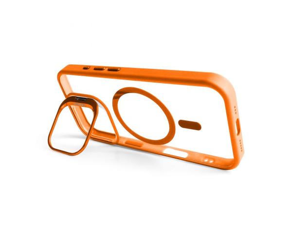 Чехол с функцией MagSafe для Apple iPhone 16 с подставкой и защитой для камер orange