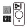 Чехол с функцией MagSafe для Apple iPhone 16 Pro с подставкой и защитой для камер light grey