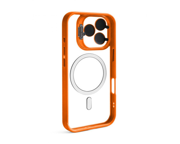 Чехол с функцией MagSafe для Apple iPhone 16 Pro с подставкой и защитой для камер orange