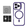 Чехол с функцией MagSafe для Apple iPhone 16 Pro Max с подставкой и защитой для камер violet